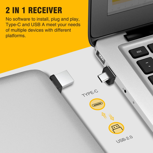 Apresentador Sem Fio Usb Tipo 2 Em 1 Apresentação De Control