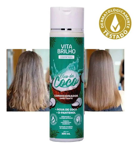 Shampoo + Condicionador Vita Brilho Hidratação Coco 300ml