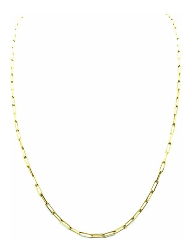 Imagen 1 de 3 de Cadena De Plata Hombre Mujer Color Oro Forcet 40/50/60/70cm