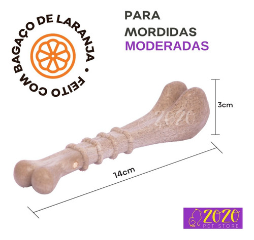Biobone Mordedor Resistente De Planta Bagaço Laranja Cães