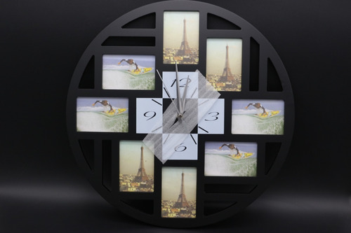 Reloj De Pared Con Marcos Para Fotos