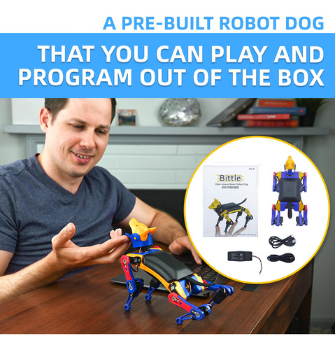 Kit De Robot De Codificacion Stem Petoi Dog Bittle X -azul