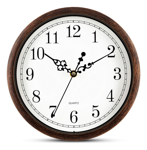 Bernhard Products Reloj De Pared De 10 Pulgadas, Silencioso,