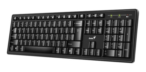 Imagen 3 de 3 de Kit de teclado y mouse inalámbrico Genius KM-8200 Inglés US de color negro