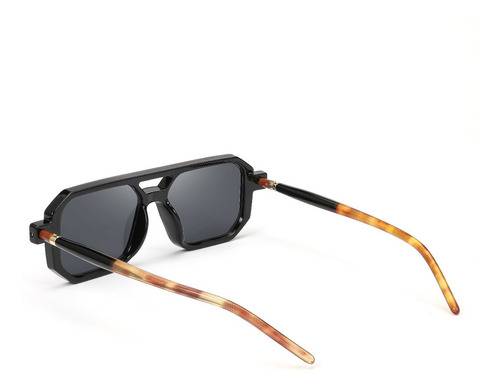 Gafas De Sol Feisedy Vintage De Los Años 70 Con Marco Clásic Lente Black Frame & Grey Lens Diseño Ocean