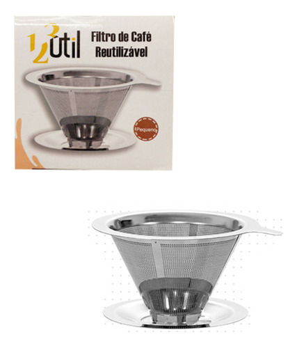 Coador De Café Filtro Reutilizável Em Aço Inox Mini Peneira