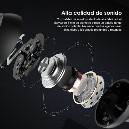 - Auricular In-ear Gamer Inalámbrico Xg-8 Negro Con Luz Led