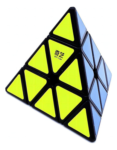 Cubo Mágico Pyraminx Profissional Qiyi Qiminga Cor da estrutura Preto