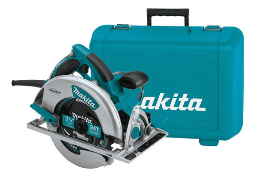 Sierra Circular Makita 7-1/4 1800w 5800 Rpm Biselado 56° Color Azul Petróleo