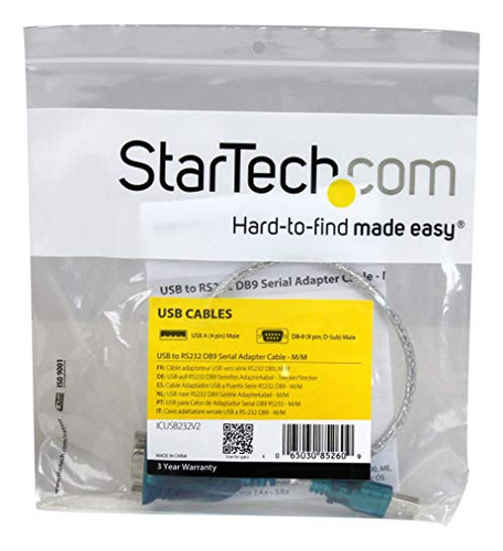 Startech.com Adaptador Usb A Serial Rs232 De 1 Puerto - Prol