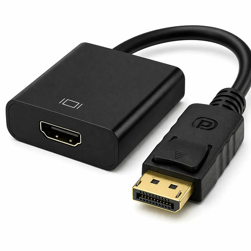 Cabo Adaptador Displayport Macho Para Hdmi Femea Plug & Play Com Pc Gamer Home Office Monitor Tv Projetor Compatível Com Placas De Vídeo Nvidea Eletric Teck