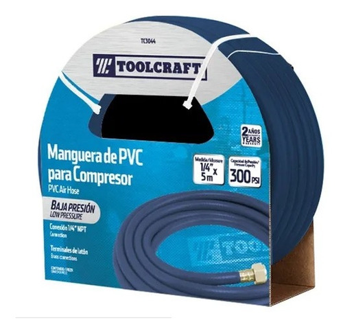 Manguera Aire Baja Presion 1/4 X 15 Metros Toolcraft Tc5104