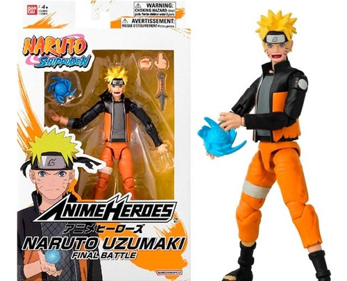 Bandai Naruto Uzumaki Final Battle Naruto Anime Heroes 17cm