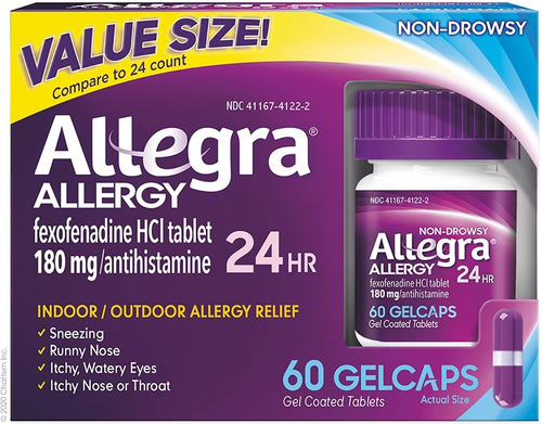 Allegra Allergy Gelcaps 24 Horas 1 - Unidad a $2665