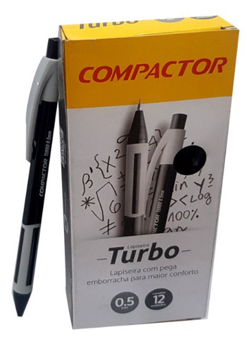 Lapiseira 0.5 Mm Turbo Compactor Cx C/ 12 Un
