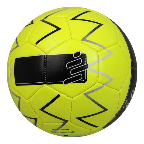 Balón De Fútbol Cosido A Maquina Oka Pro 6.0 Peso 420 Gr. Color Amarillo/Negro
