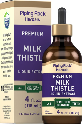 Cardo Mariano Milk Thistle Gotas Organico Liquido Silimarina