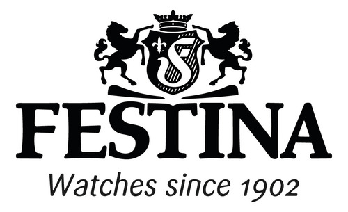 Reloj Festina F20661.3 Para Hombre Analogico Cuarzo Fechador Malla Plateado Bisel Negro Fondo Negro