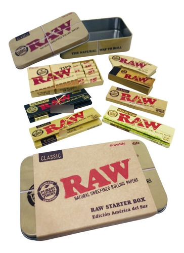 Raw Starter Box Papeles Y Filtros Tips Loc.once Candyclub