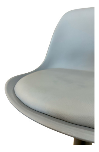 Set De 4 Sillas Tipo Banco Giratorios Para Barra Desayunador Estructura de la silla Gris mate