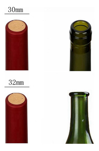 100 Pzas Cápsulas De Botella Termorretráctil 30 Mm De Oro