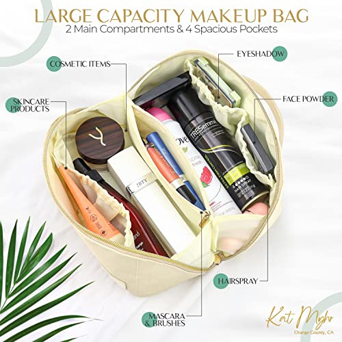 Bolsa De Maquillaje De Viaje Impermeable Con Gran Capacidad