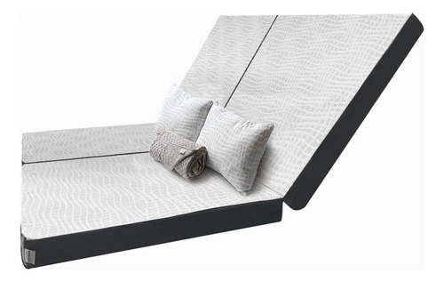 Colchón King Size Plegable Silver Edit + Almohada + Cobija Blanco