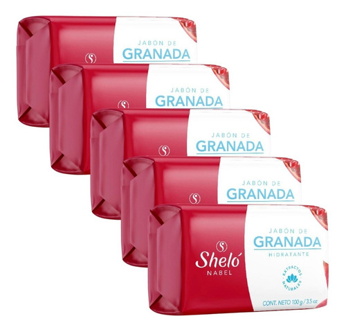 5 Pack Jabón De Granada Shelo