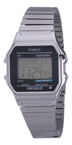 Reloj Hombre Timex T78582 Cuarzo Pulso Plateado En Acero