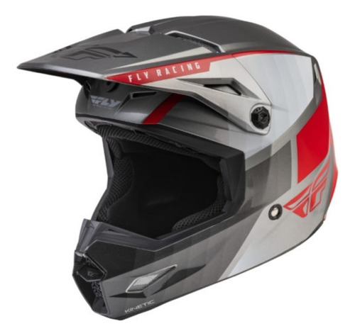 Casco Fly Kinetic Drift Charcoal Certificación Dot Gris/rojo