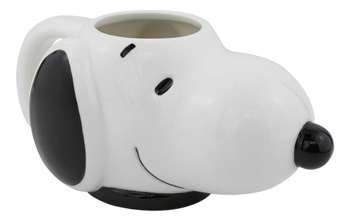 Taza Grande Cerámica 3d Cabeza Rostro Snoopy Peanuts 591 Ml