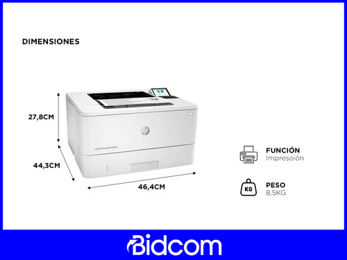 Impresora Hp Láser Mono Managed E40040dn 2 Color Blanco