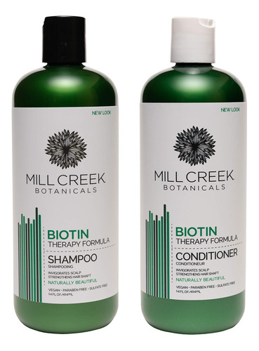 Mill Creek Botanicals Champu Y Acondicionador Con Biotina, P