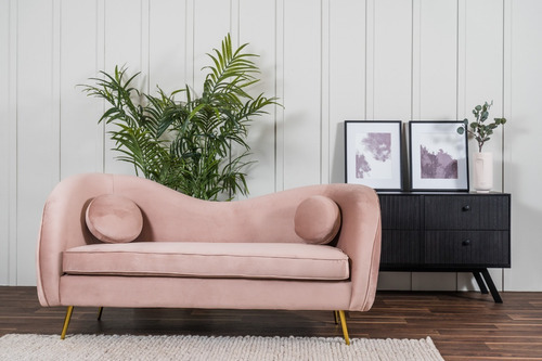 Sofá Salas Modernas Minimalistas Sillones Retro Lounge Color Rosa