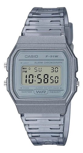 Reloj Para Mujer Casio F91ws-8df Transparente