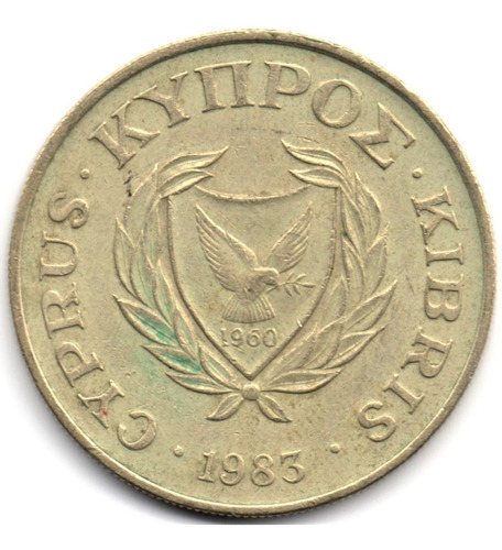 Chipre 10 Cents 1983