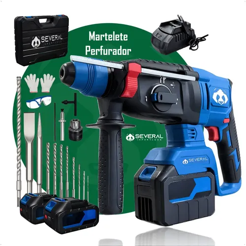 Martelete Elétrico Rompedor Brushless 1150w Bateria Several Azul-turquesa 60hz