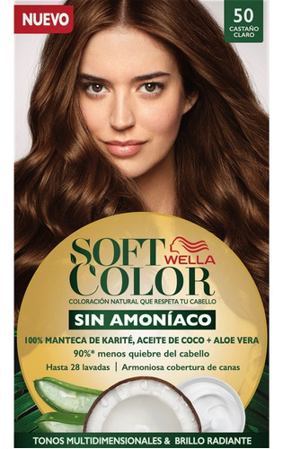 Kit Tintura Wella Professionals  Soft color Tinte de cabello tono 50 castaño claro para cabello