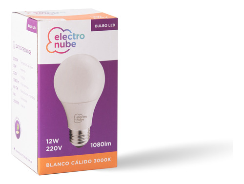 Pack X 10 Lámparas Led 12w = 100wt Luz Calida