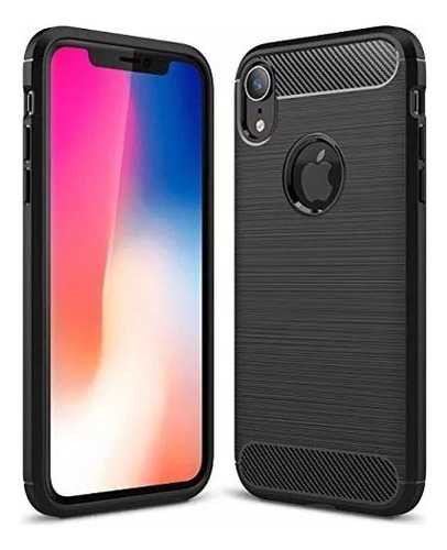 Funda Reforzada Fibra Carbono Para iPhone XR