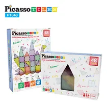 Comprar Bloques Magnéticos De Colores Pasteles Y Glitter De 48 Pzs