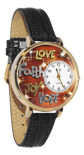 Regalos Caprichosos Reloj 3d Faith Hope Love Joy | Acabado D