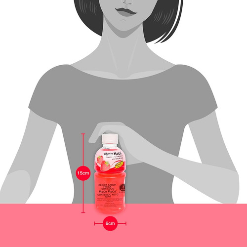 Mogu Mogu Sabor Fresa Con Nata De Coco 320 Ml. - 2 Botellas