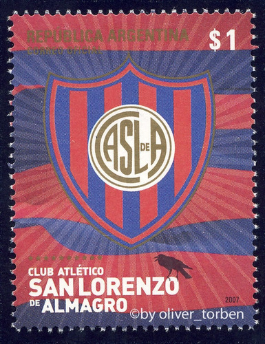 2007 Deportes- Futbol San Lorenzo- Argentina (sello) Mint