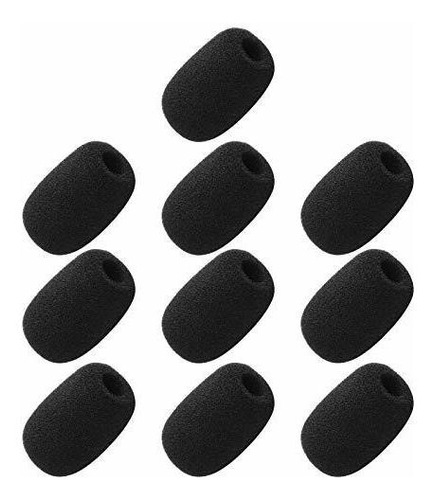 10 Piezas Negro L30mm X D8mm Mini Micrófono Auriculare...