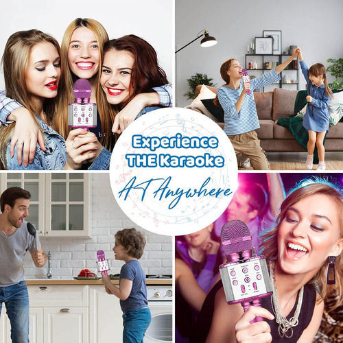 Micrófono De Karaoke Para Niños Con Luces Led, Micrófono De
