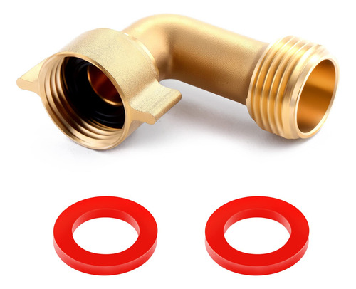 Conector Codo Manguera Jardín Latón 90 Grados 3/4 Pulgadas