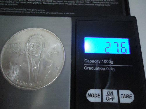Moneda $100 Morelos Plata Real 0.720 Año 1978