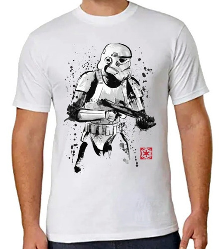 Remera Star Wars Strom Trooper 02 (blanca) Ideas Mvd