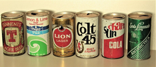 Coleccion 6 Latas Bebidas Cerveza Años 80´s Diferentes (c85)